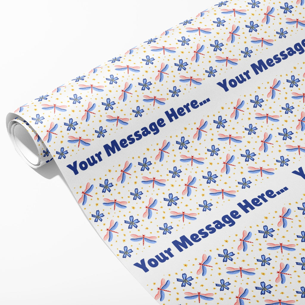Dragonfly Message Wrapping Paper