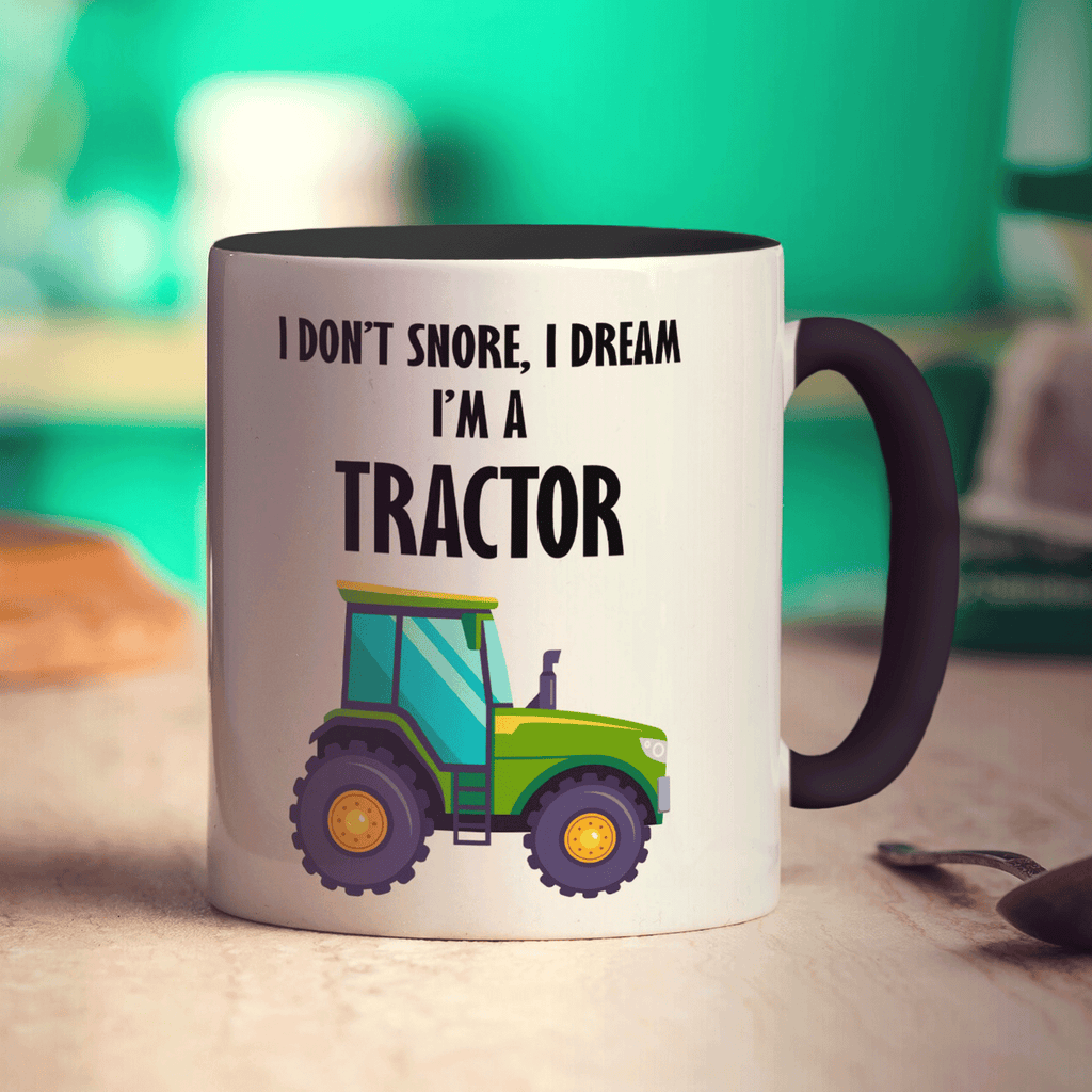 I Don't Snore, I Dream I'm a Tractor Mug - Standard 330ml (11oz) / Black