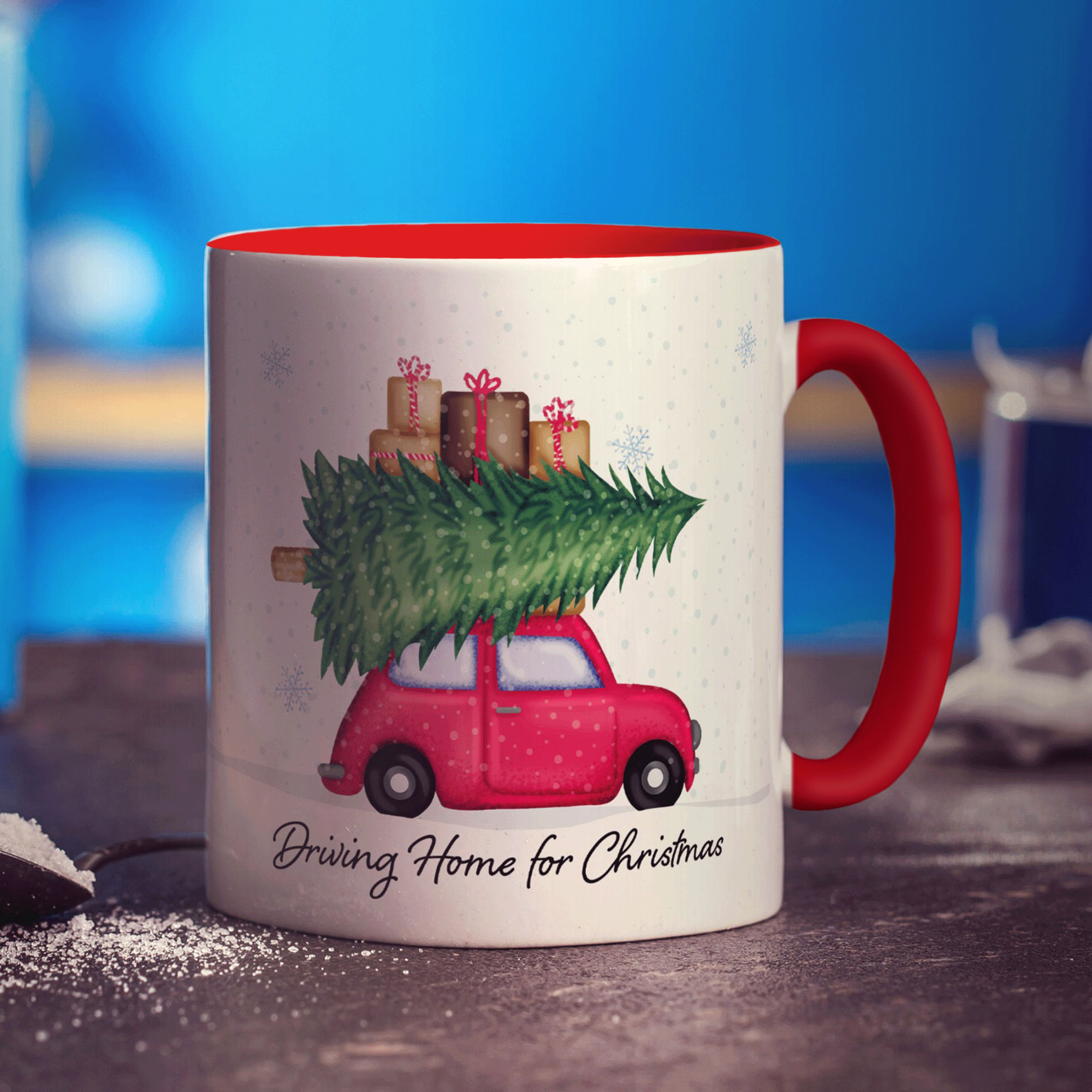 Driving Home for Christmas Mug