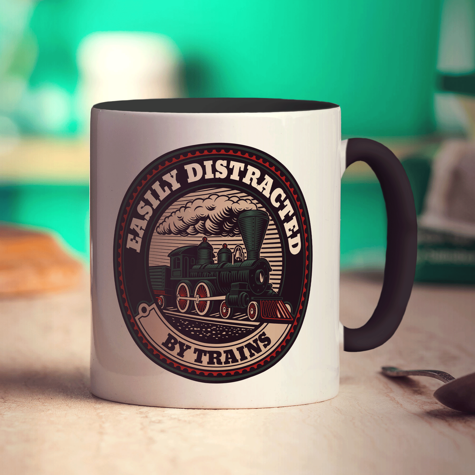 Easily Distracted by Trains Mug