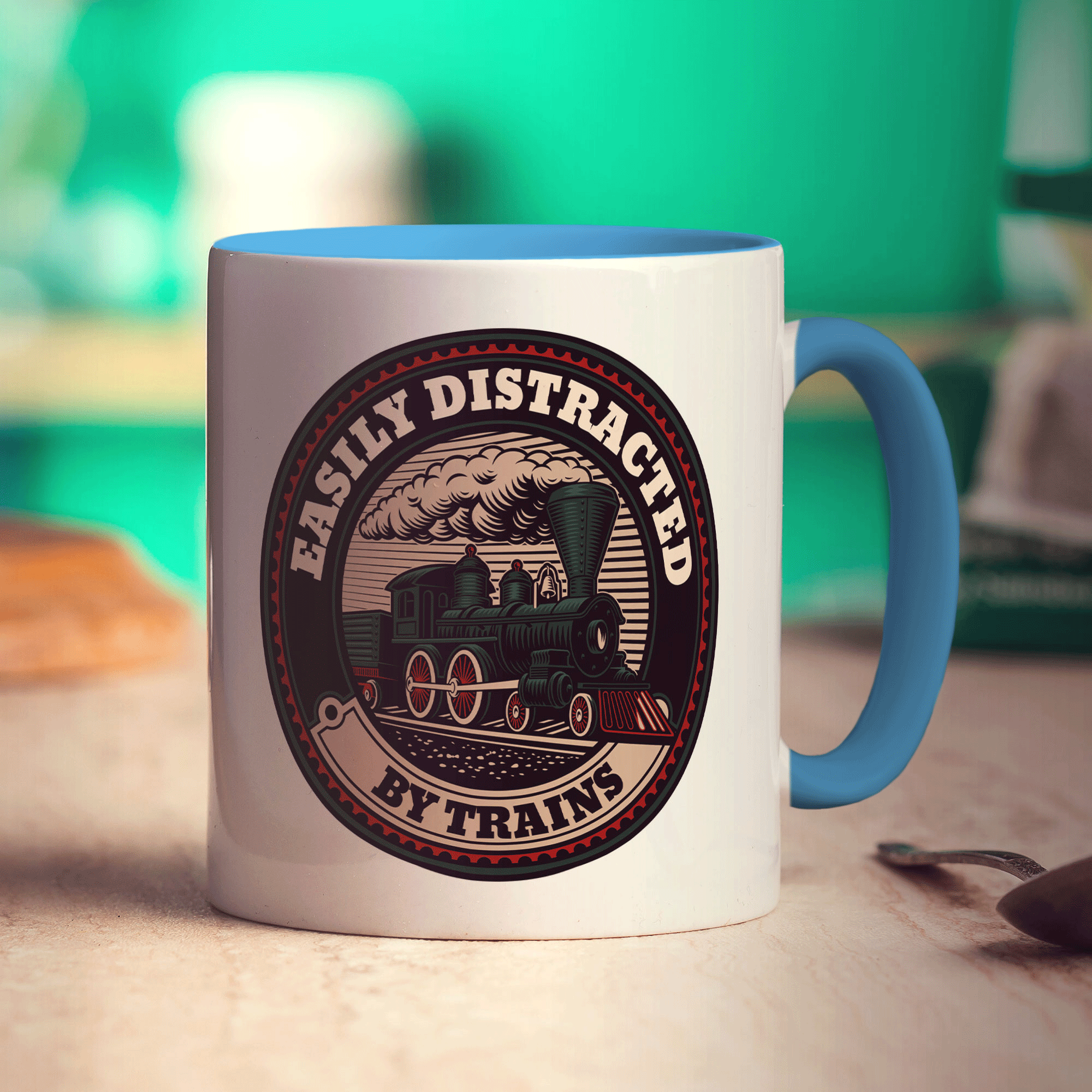 Easily Distracted by Trains Mug