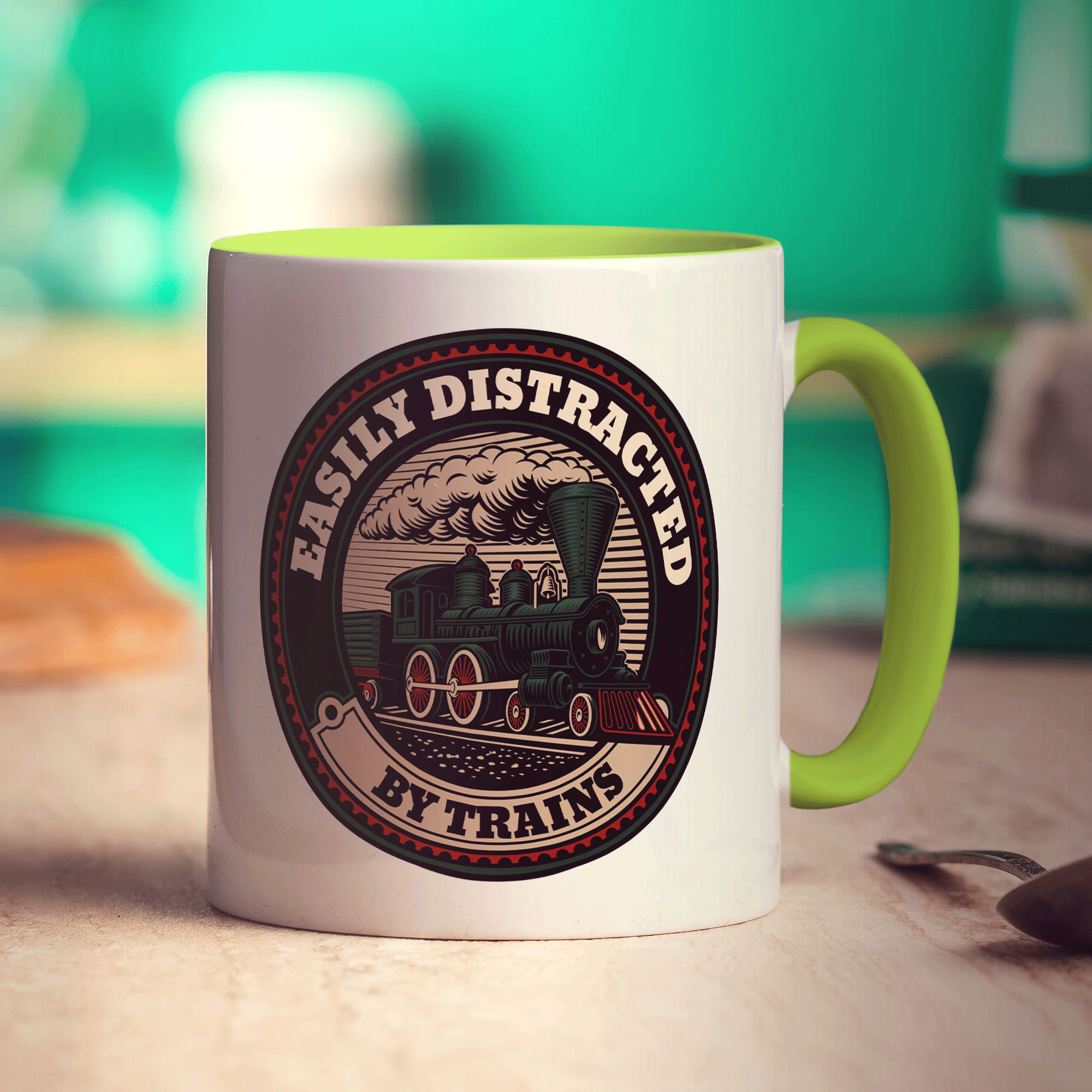 Easily Distracted by Trains Mug