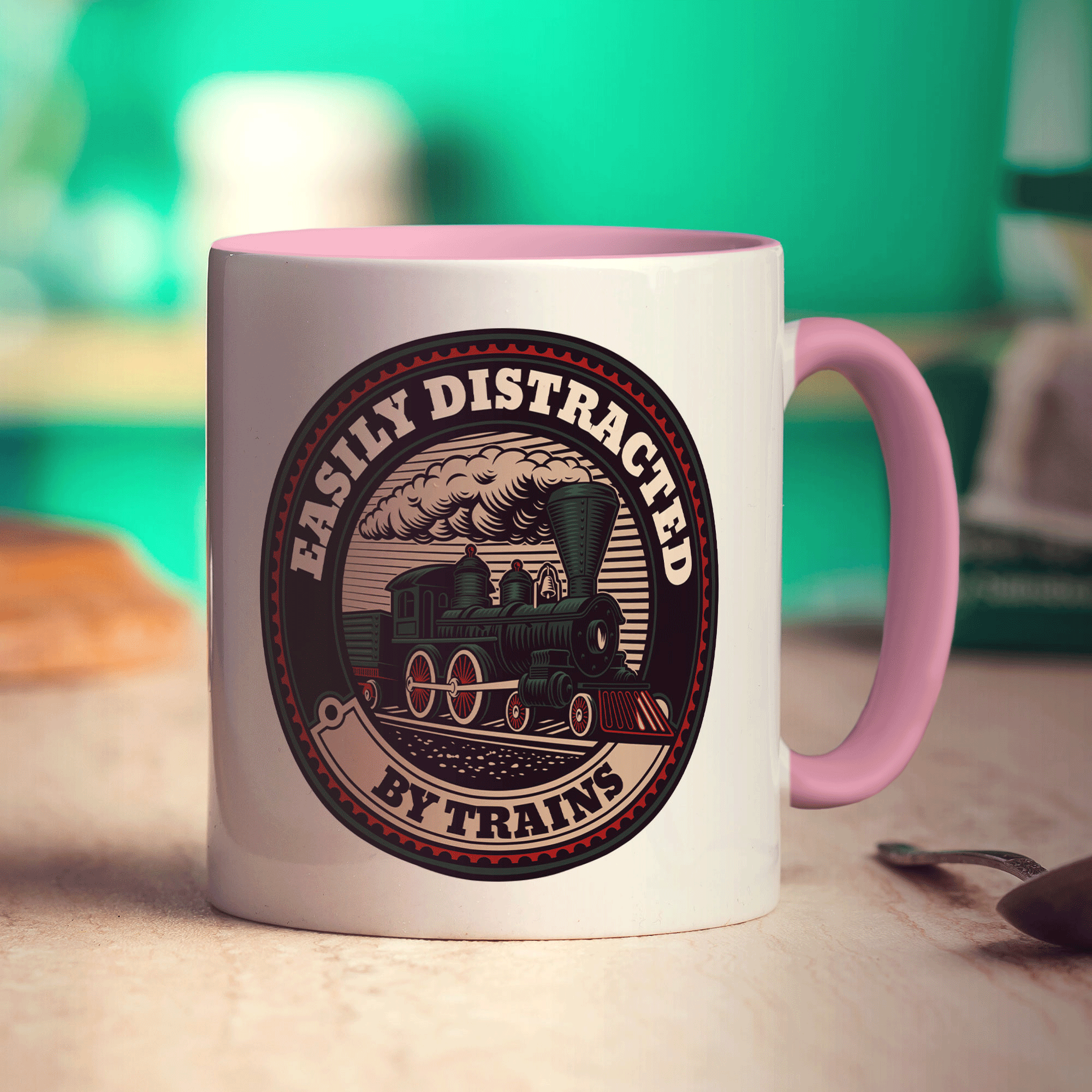 Easily Distracted by Trains Mug