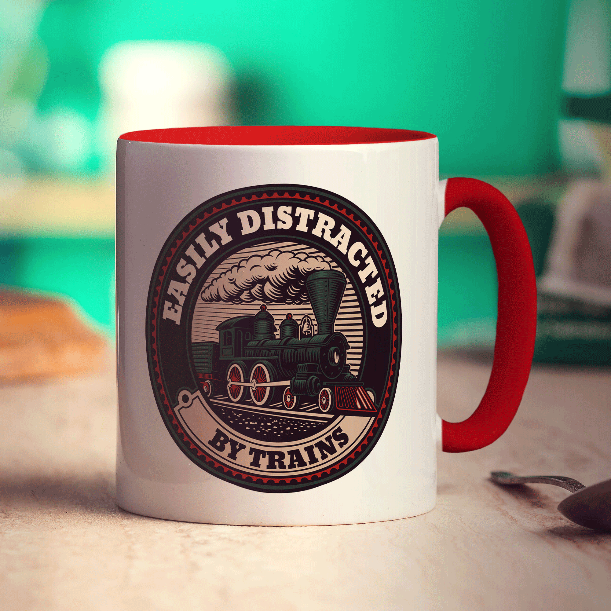 Easily Distracted by Trains Mug
