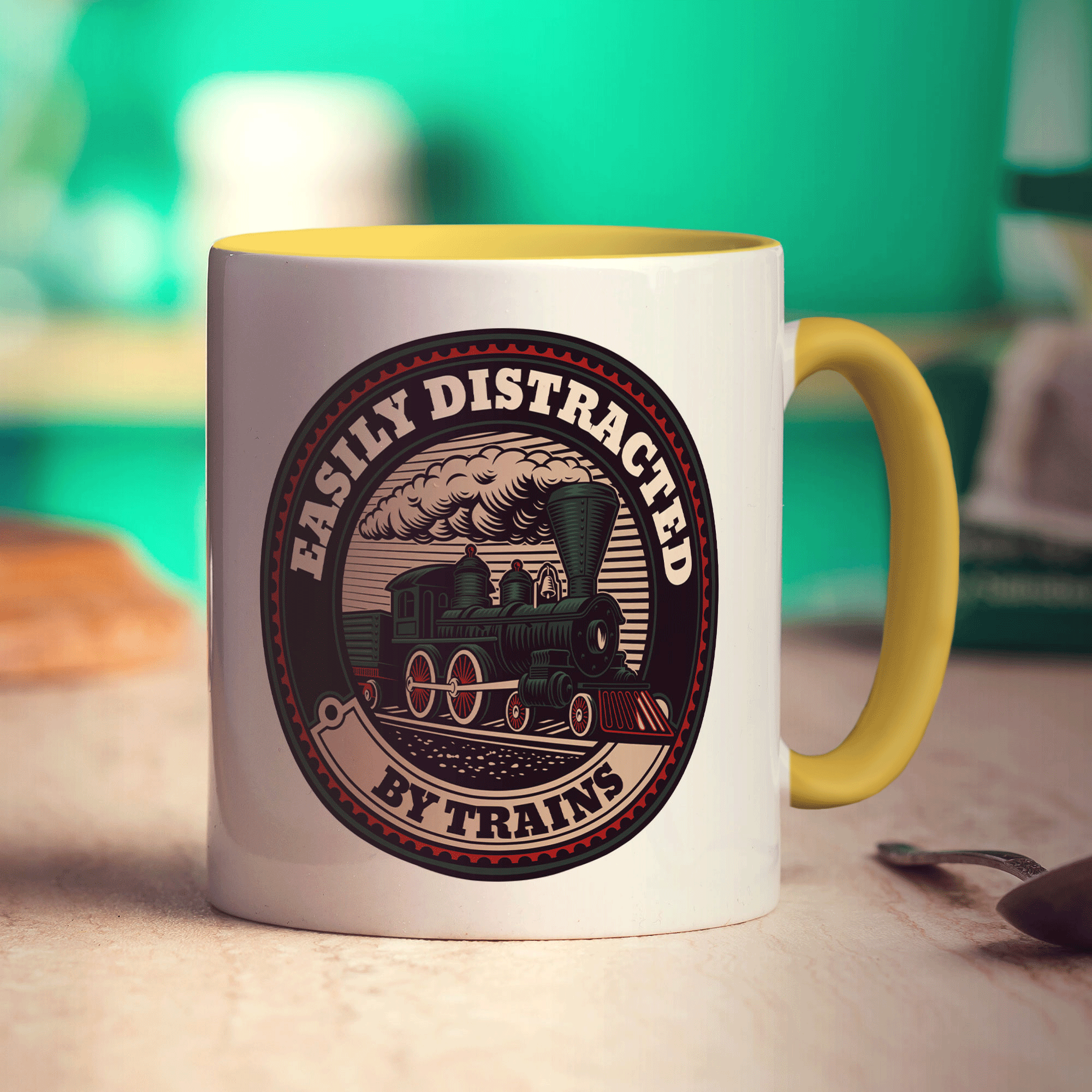 Easily Distracted by Trains Mug