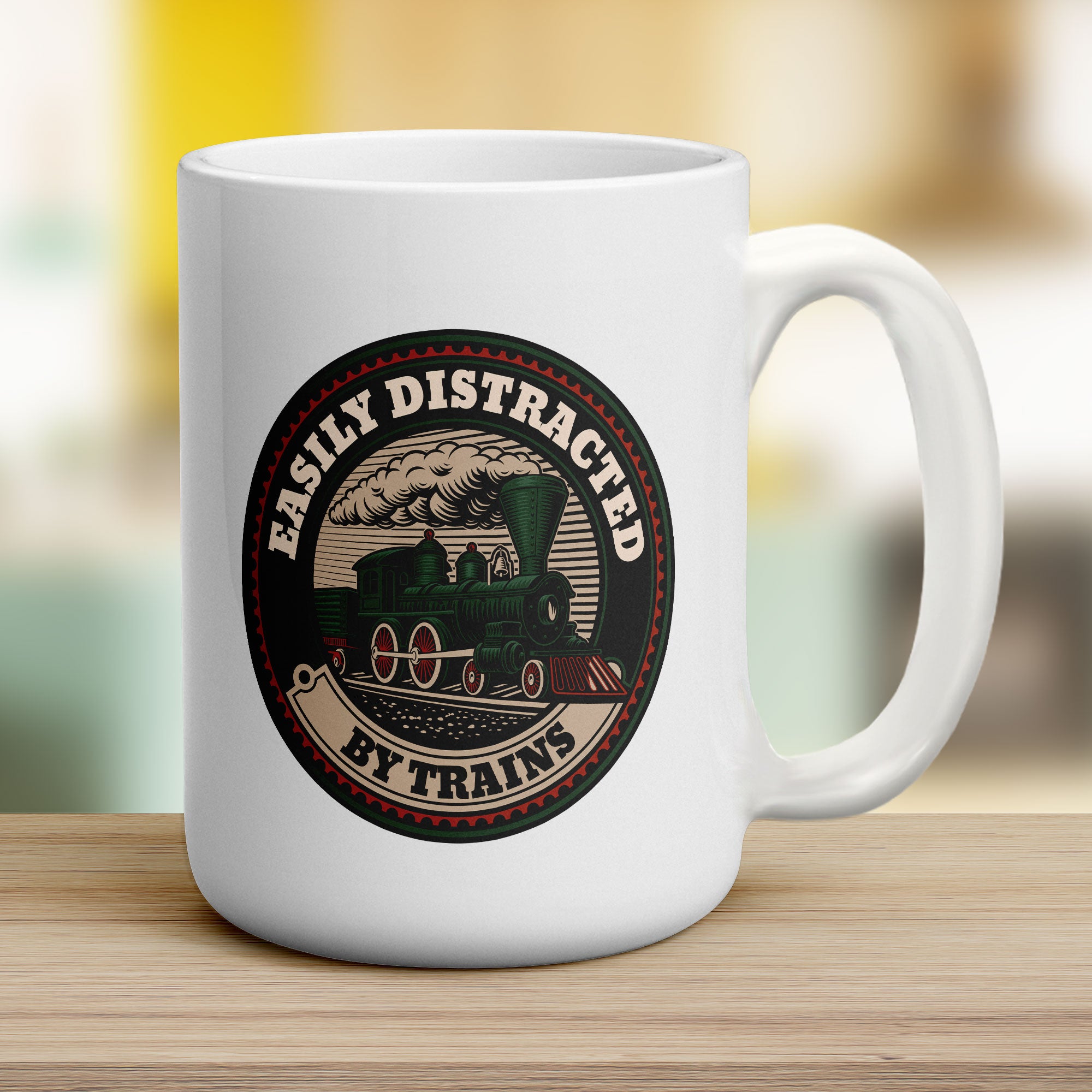 Easily Distracted by Trains Mug