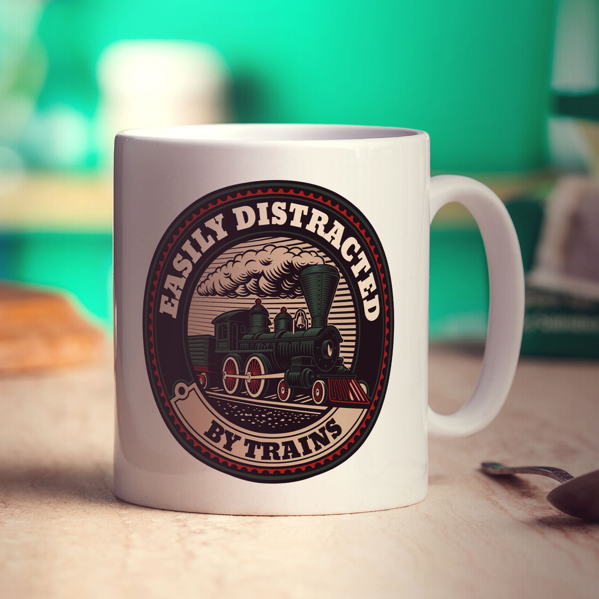 Easily Distracted by Trains Mug