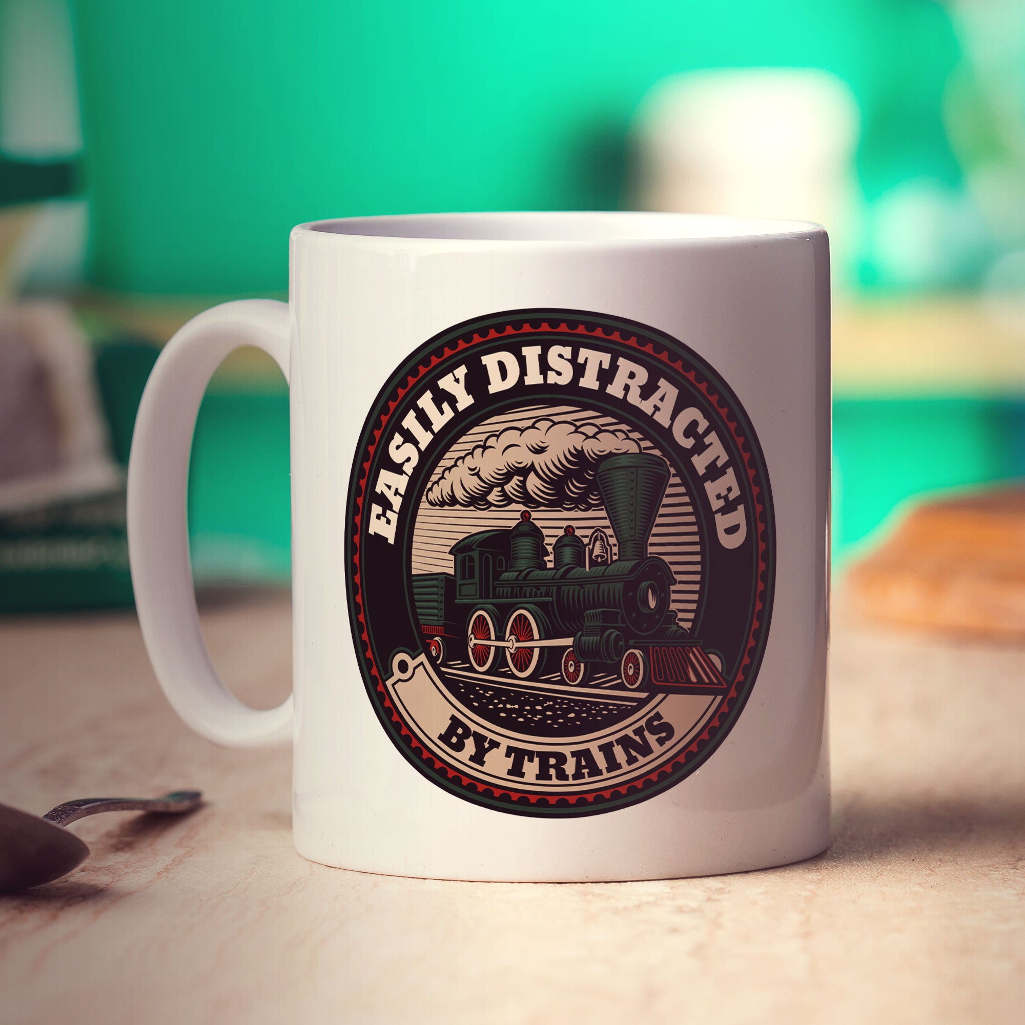 Easily Distracted by Trains Mug