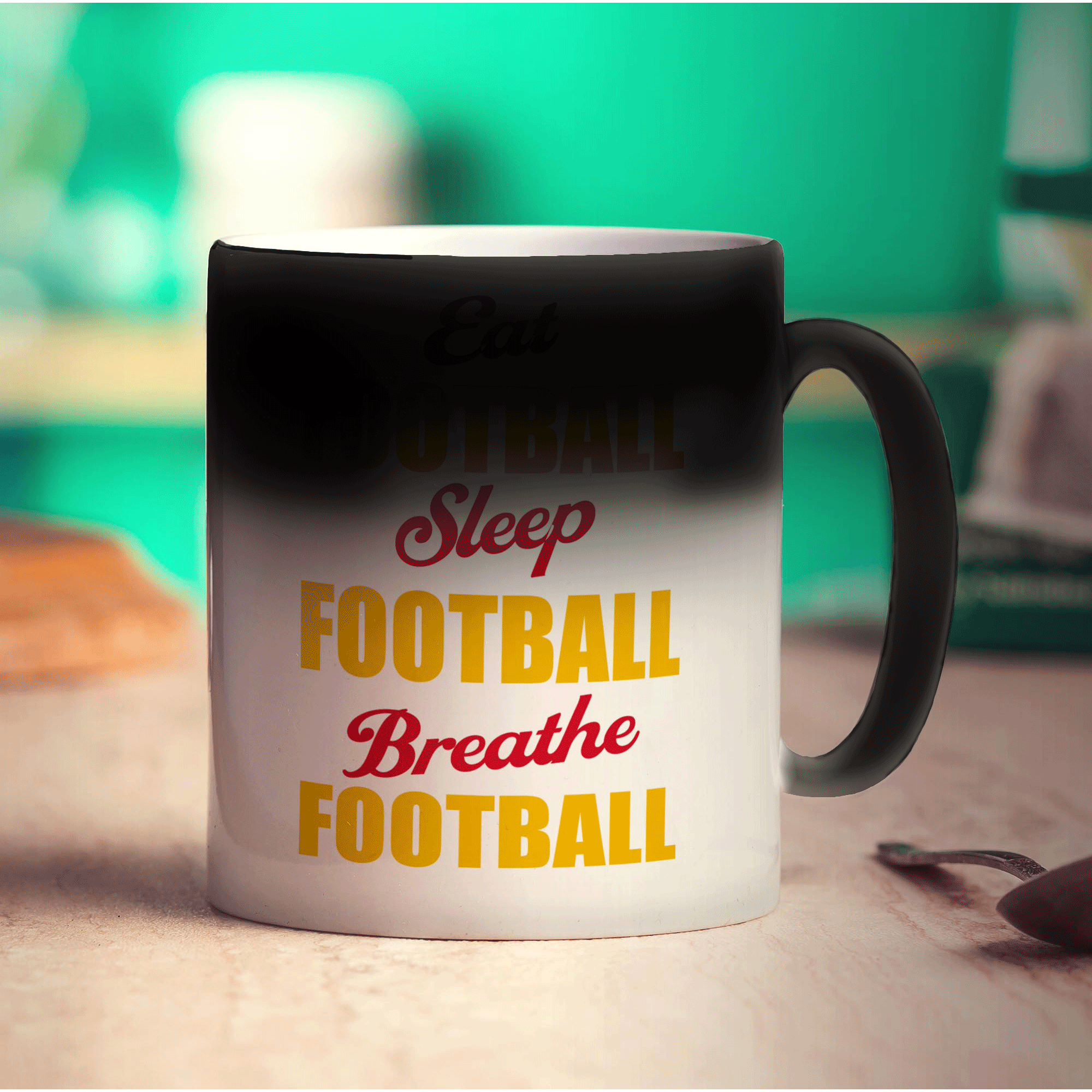Eat Football, Sleep Football, Breathe Football Mug - Standard 330ml (11oz) / Magic Mug