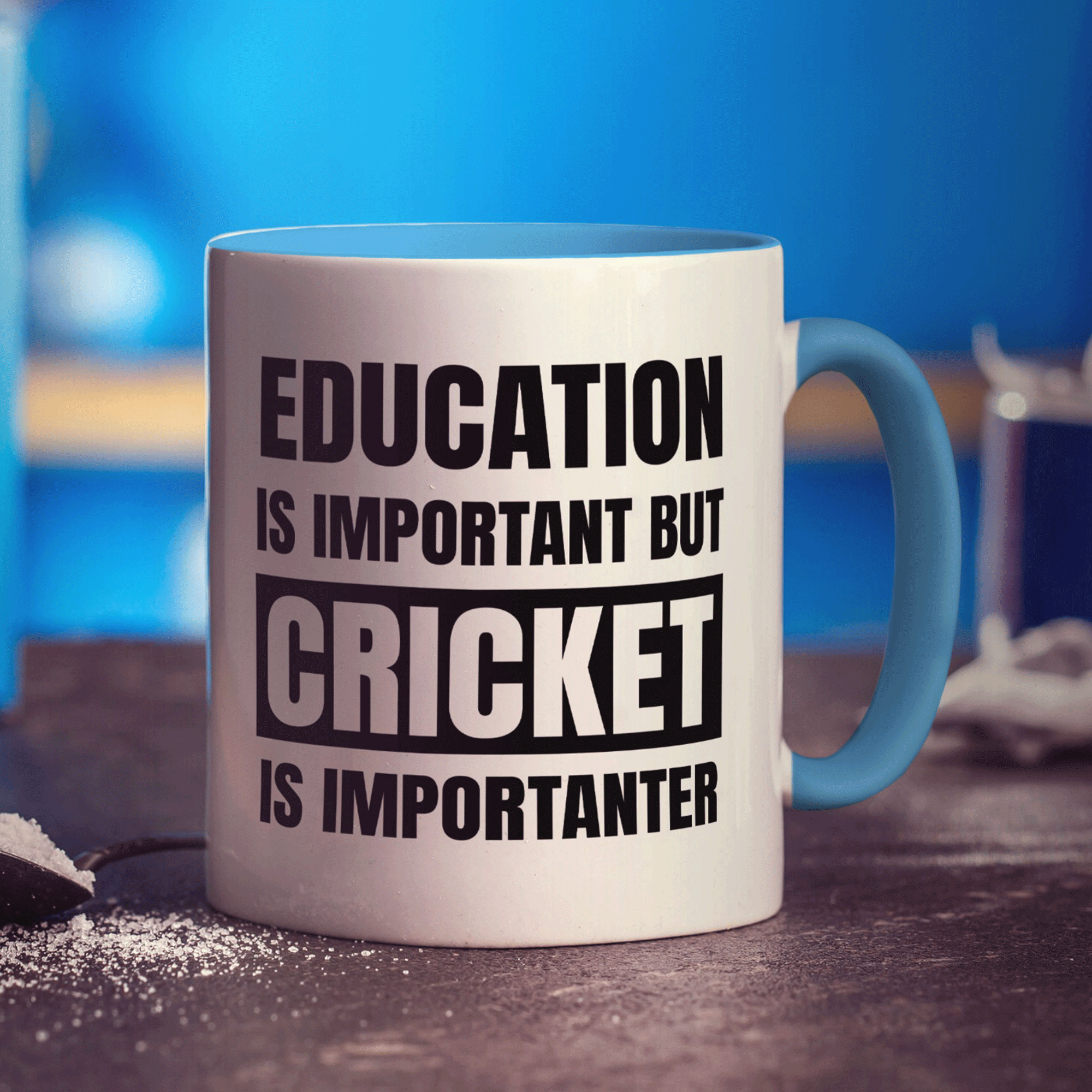 Education is Important but Cricket is Importanter Mug