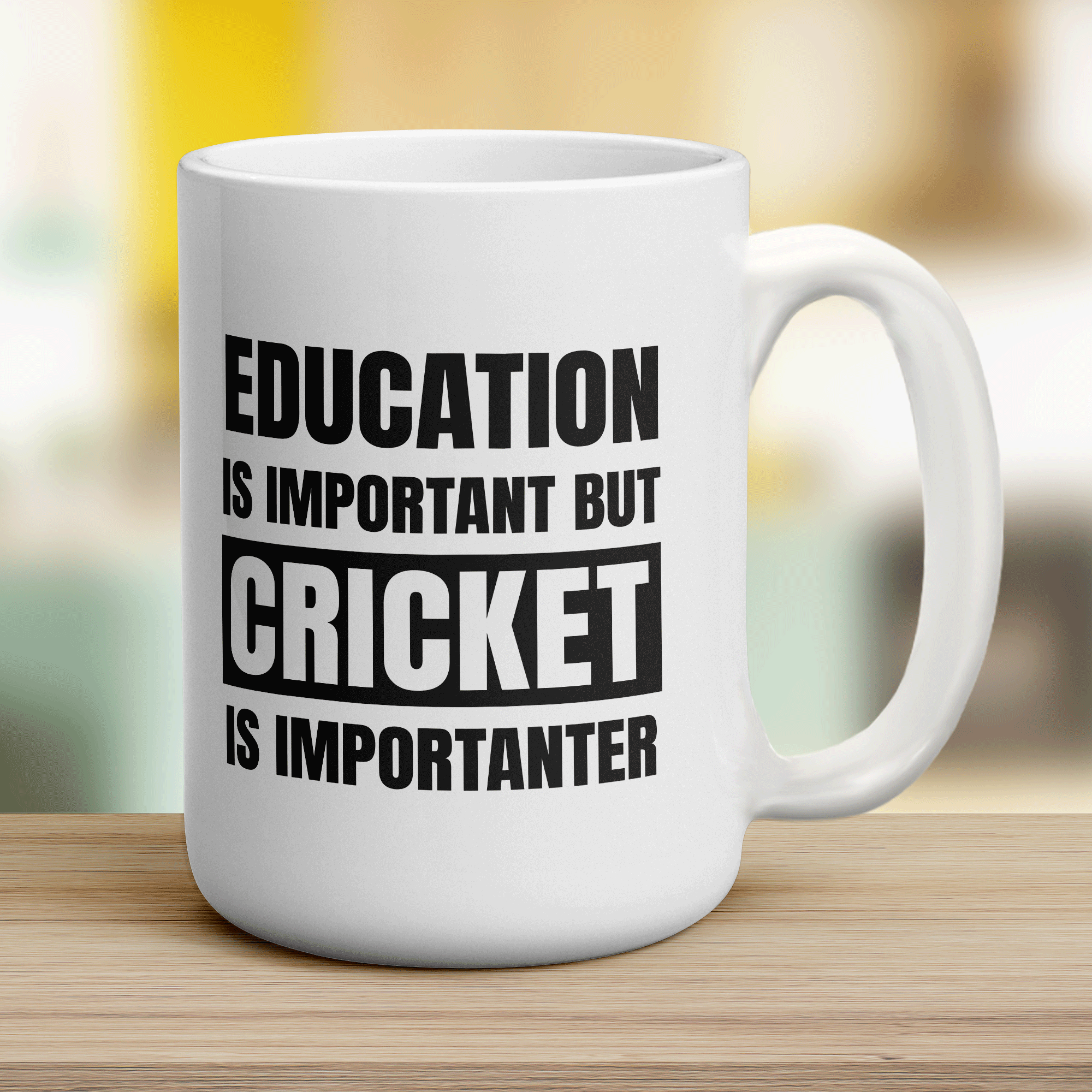 Education is Important but Cricket is Importanter Mug