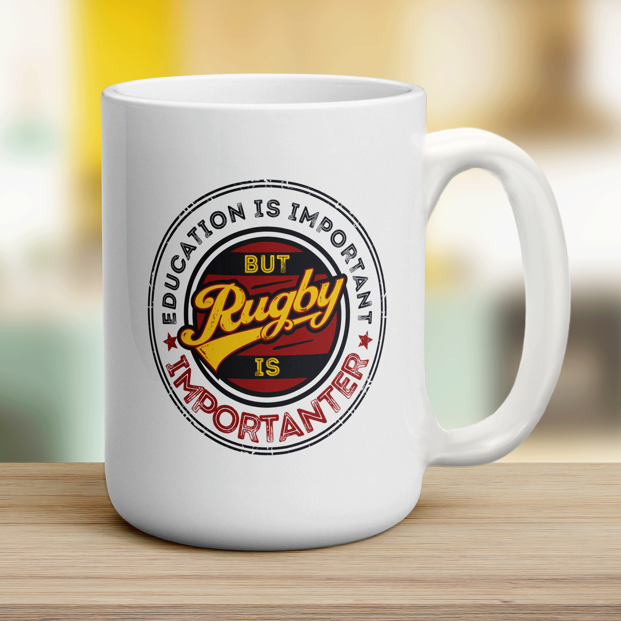 Education is Important But Rugby is Importanter Mug