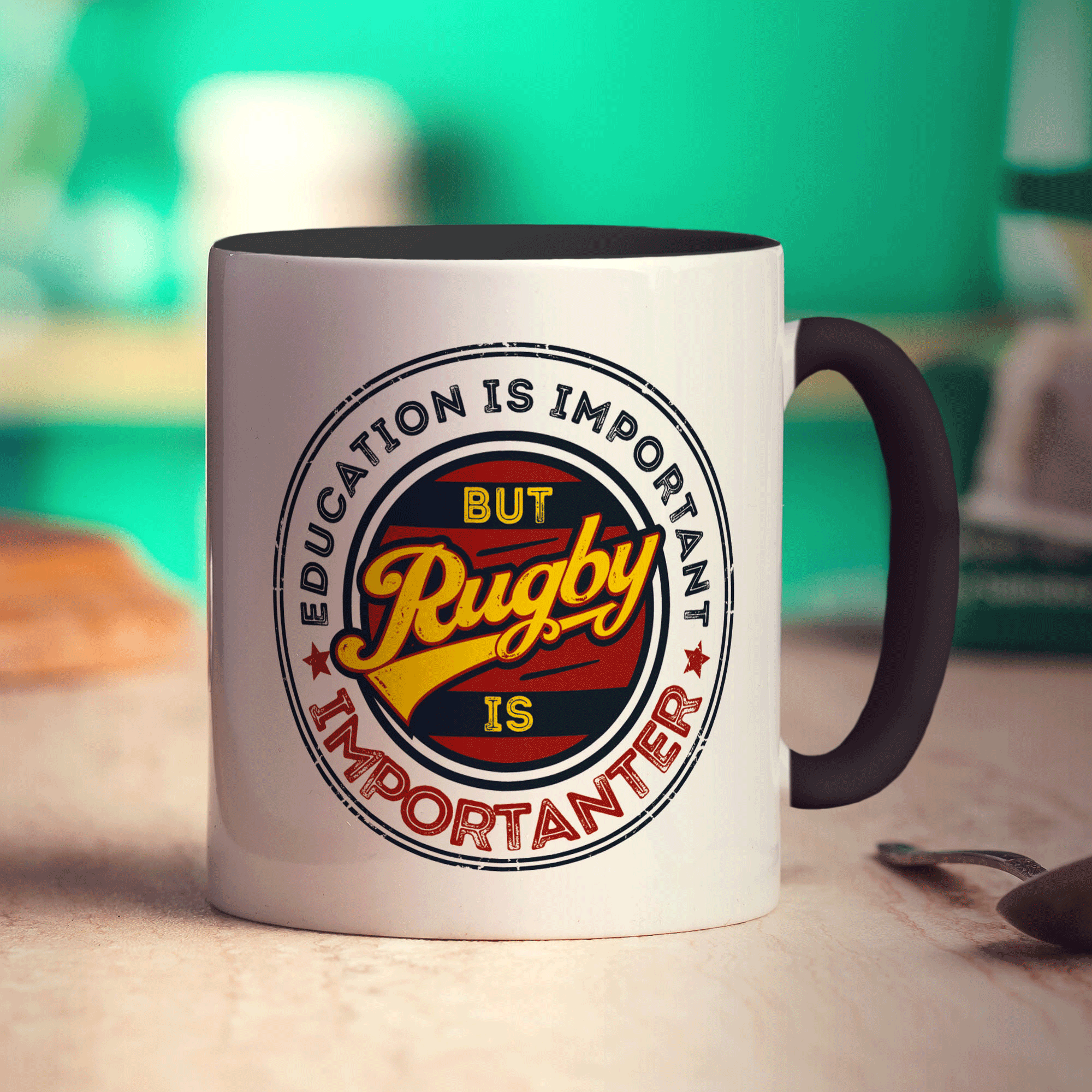 Education is Important But Rugby is Importanter Mug