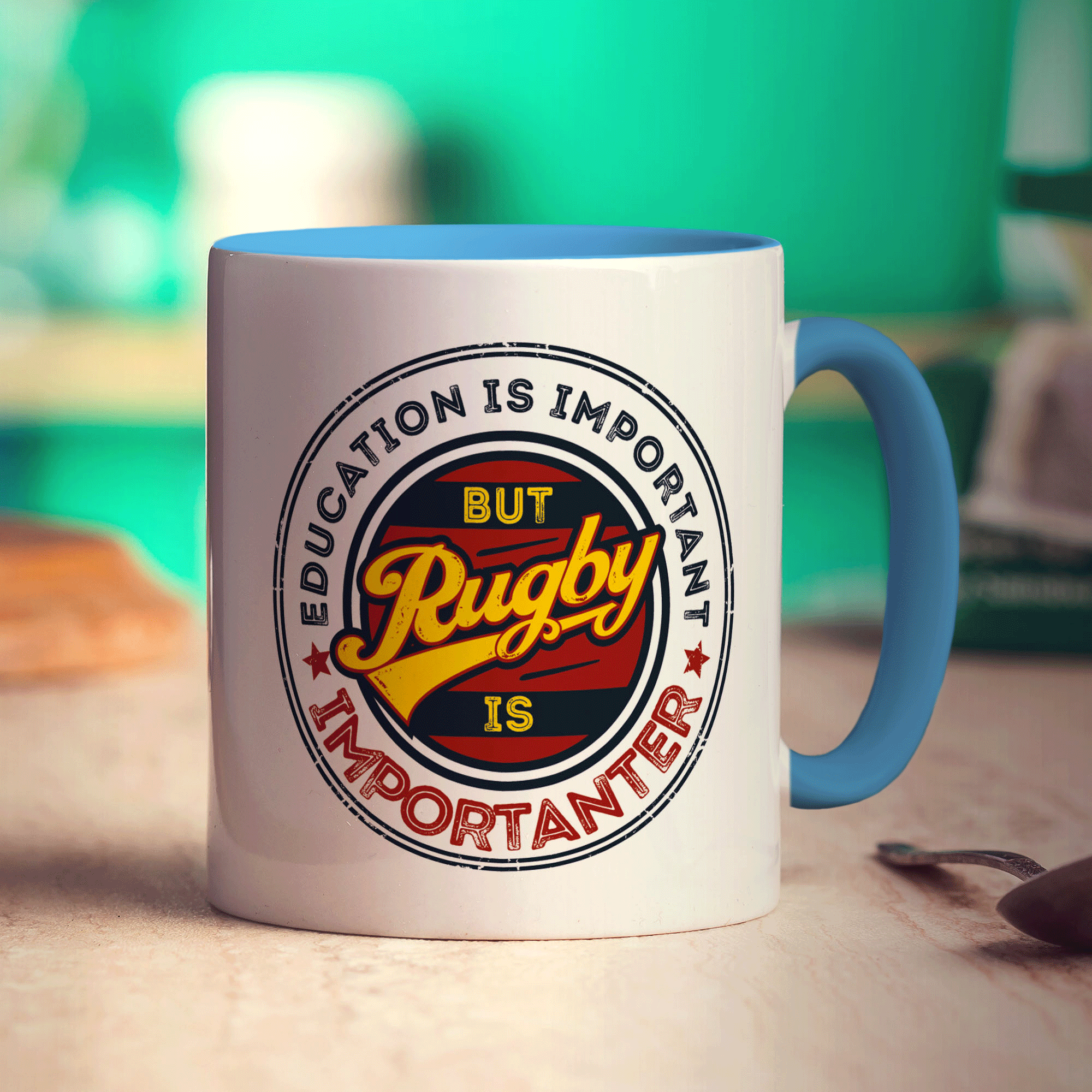 Education is Important But Rugby is Importanter Mug