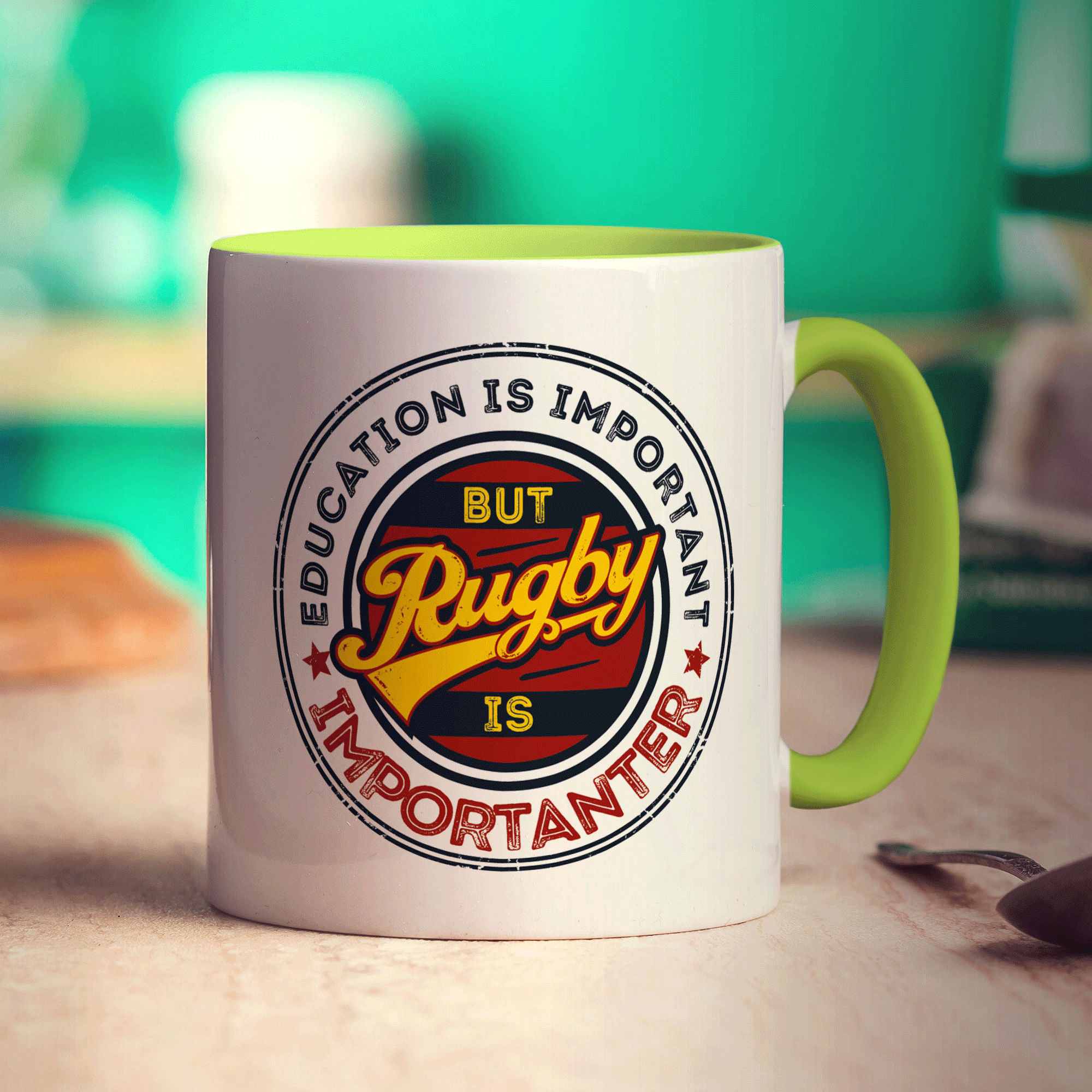 Education is Important But Rugby is Importanter Mug