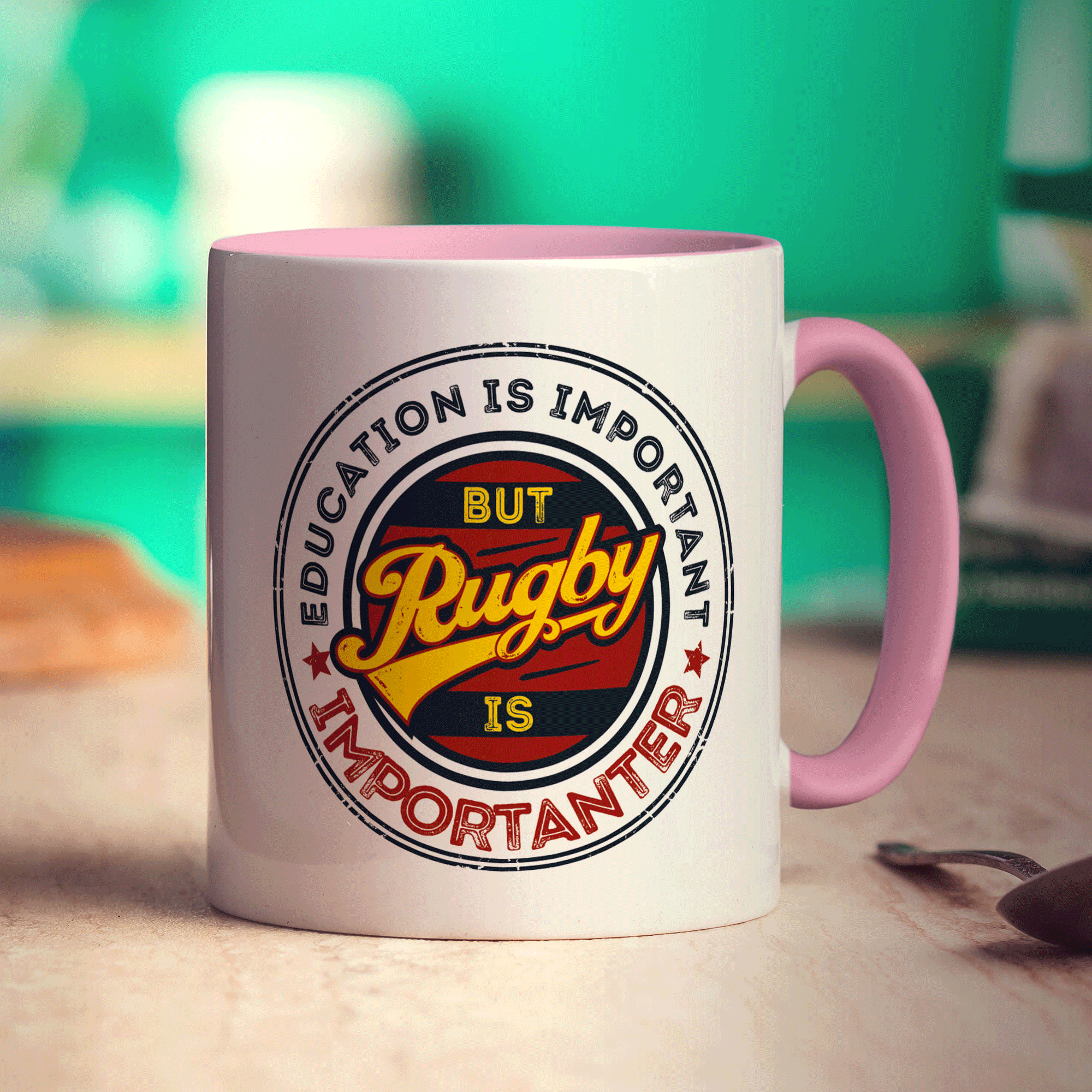 Education is Important But Rugby is Importanter Mug