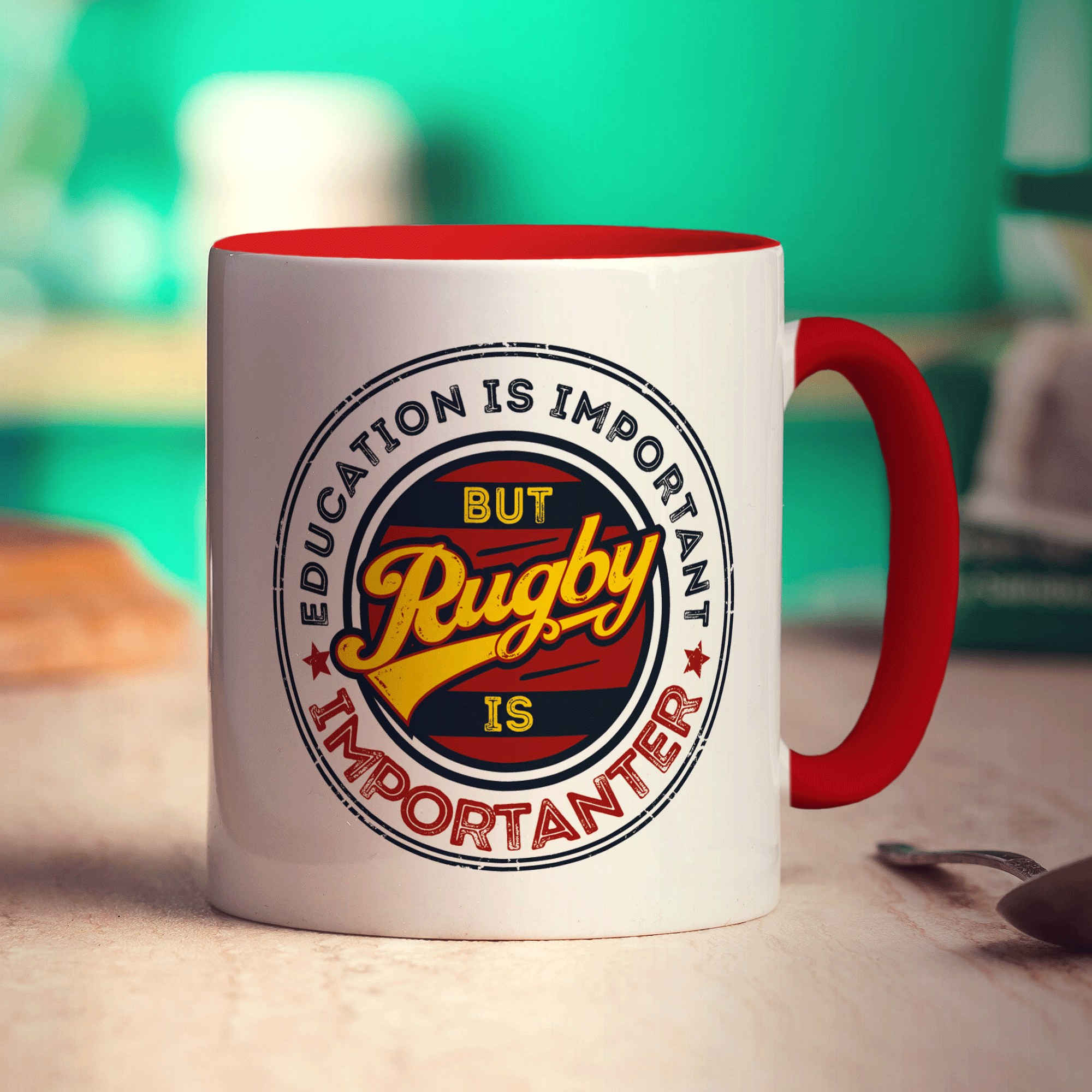 Education is Important But Rugby is Importanter Mug