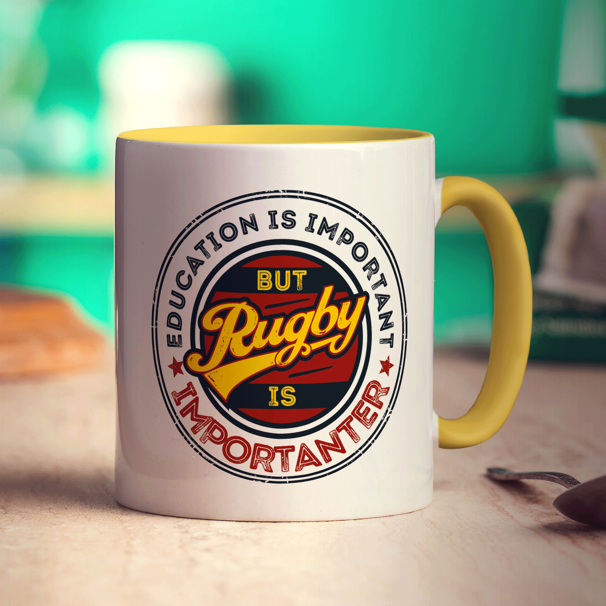Education is Important But Rugby is Importanter Mug