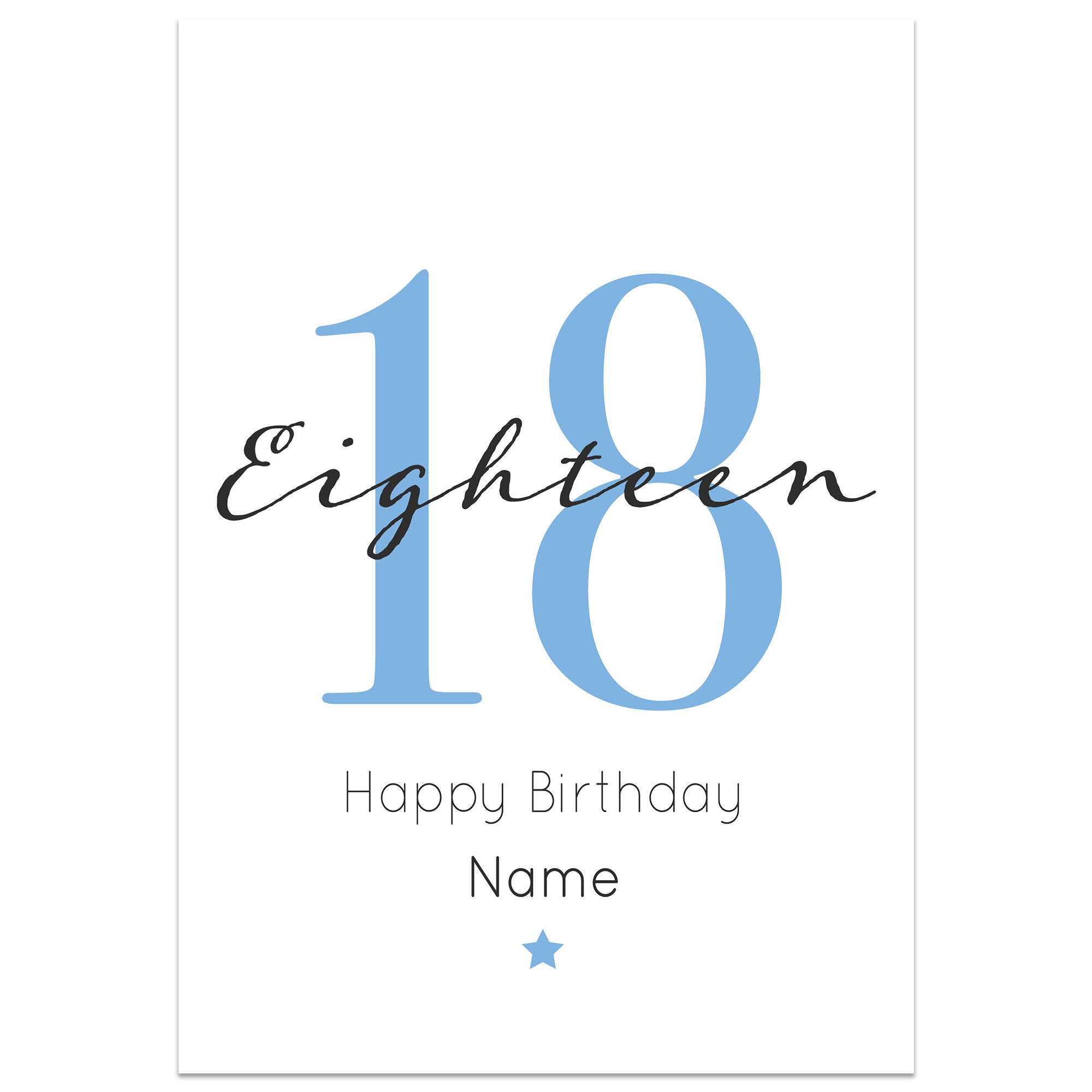 18th Milestone Birthday Card