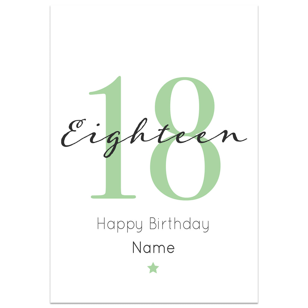 18th Milestone Birthday Card