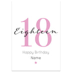 18th Milestone Birthday Card