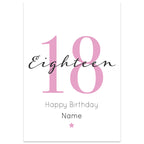 18th Milestone Birthday Card