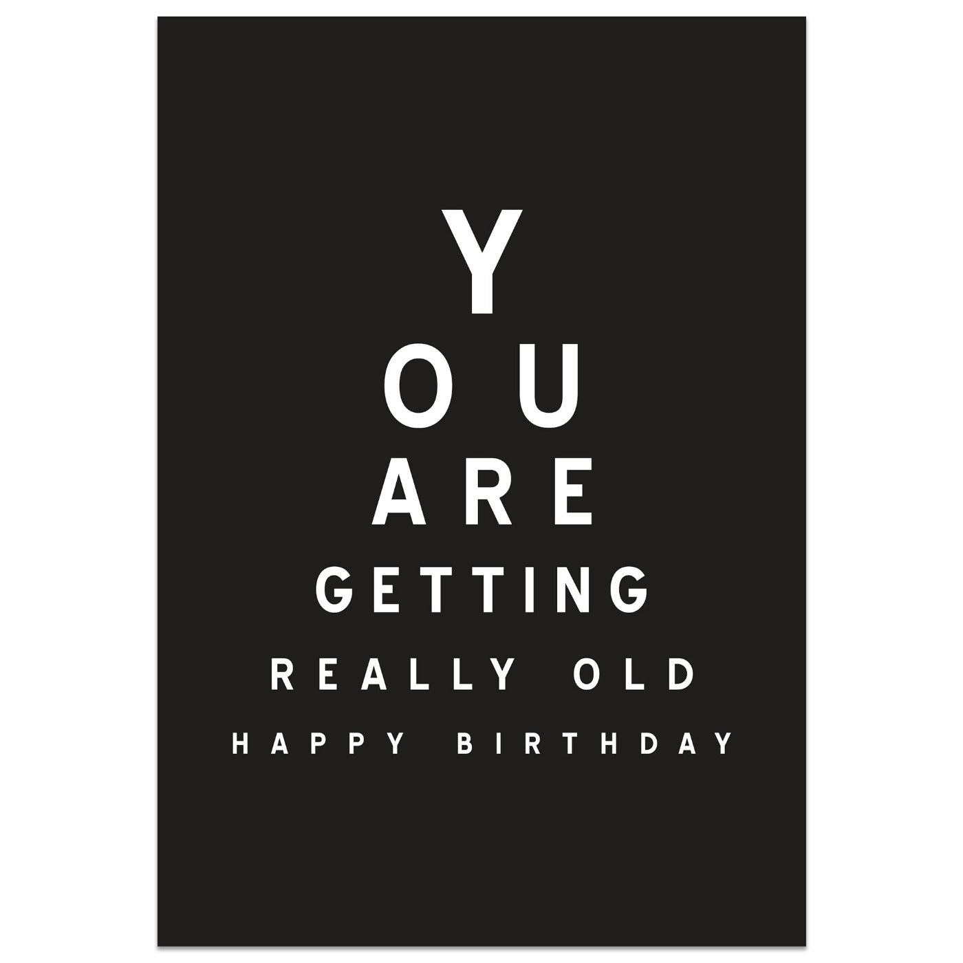 Eyechart Happy Birthday Card