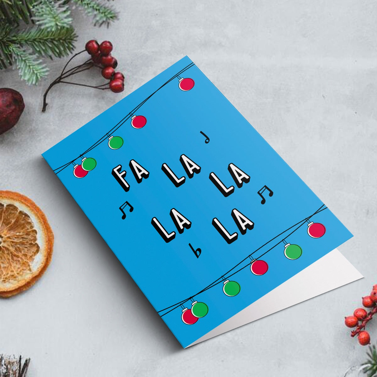 Fa La La La La Christmas Card