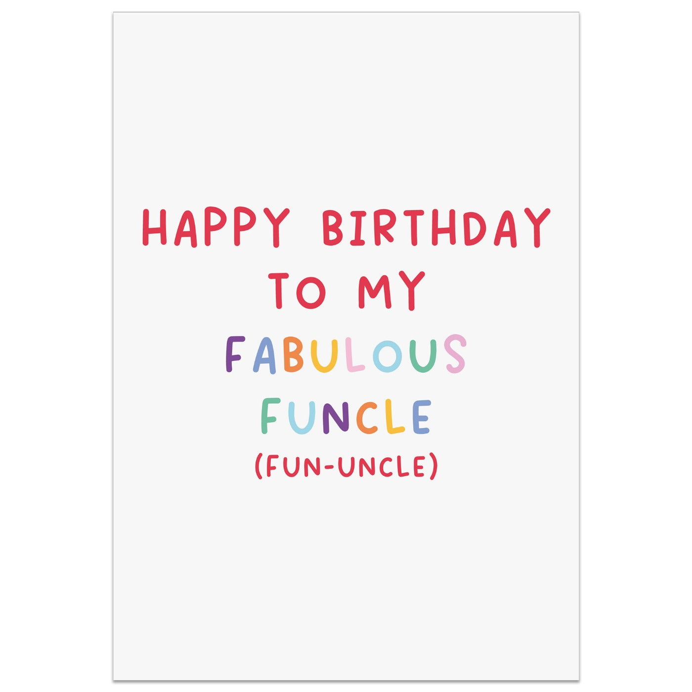 Fabulous Funcle Card