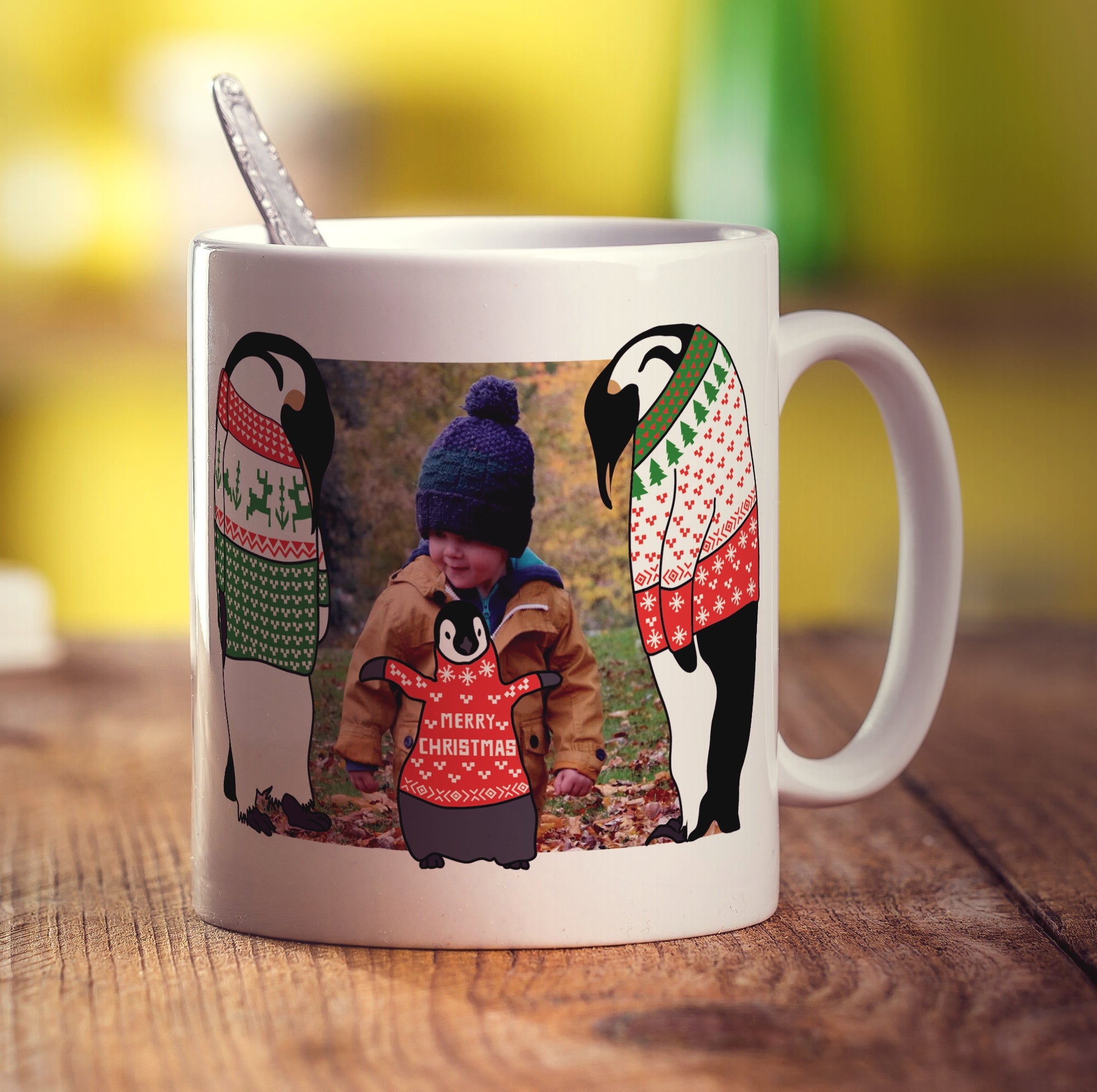 Family Penguin Photo Mug