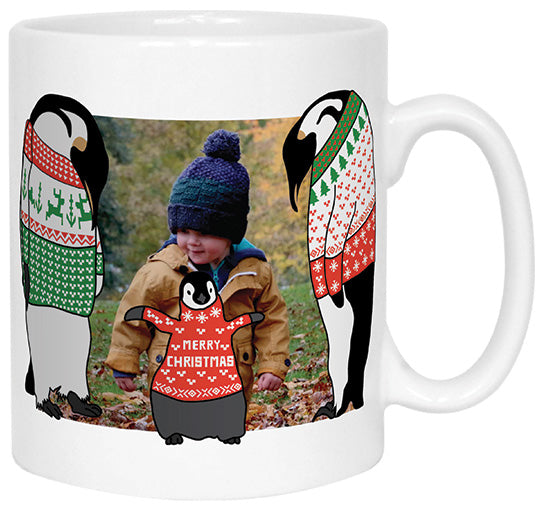 Family Penguin Photo Mug