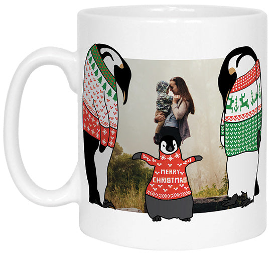 Family Penguin Photo Mug