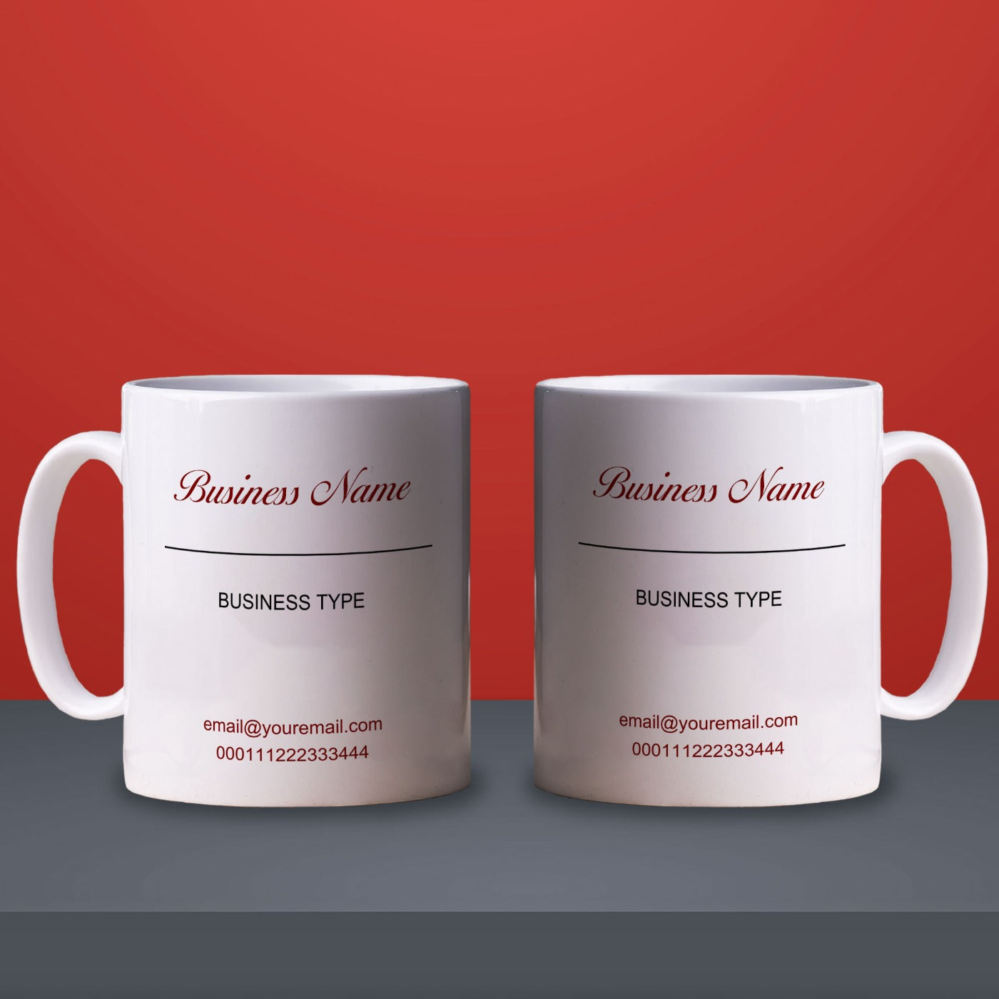Promotional Mug with Fancy Type