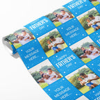 Father's Day Photo and Message Wrapping Paper