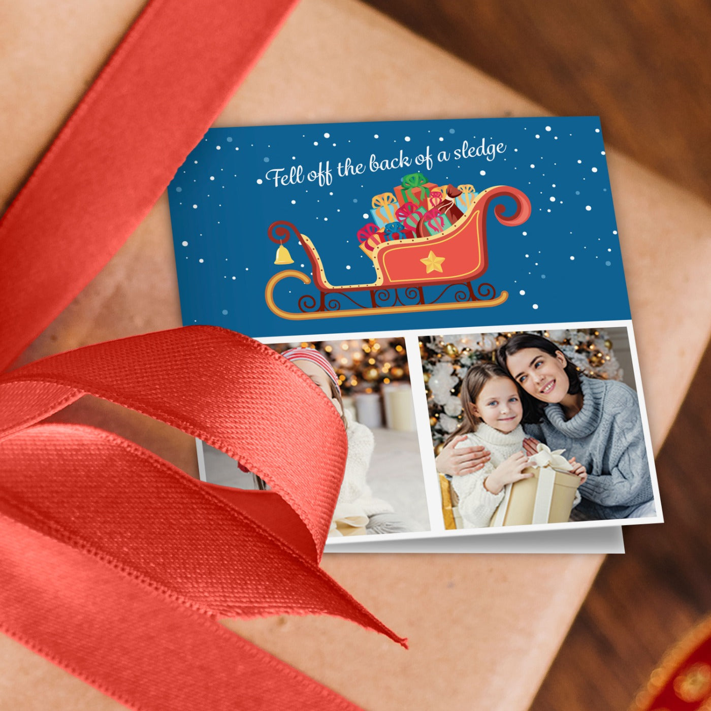 Christmas Sledge Photo Wrapping Paper