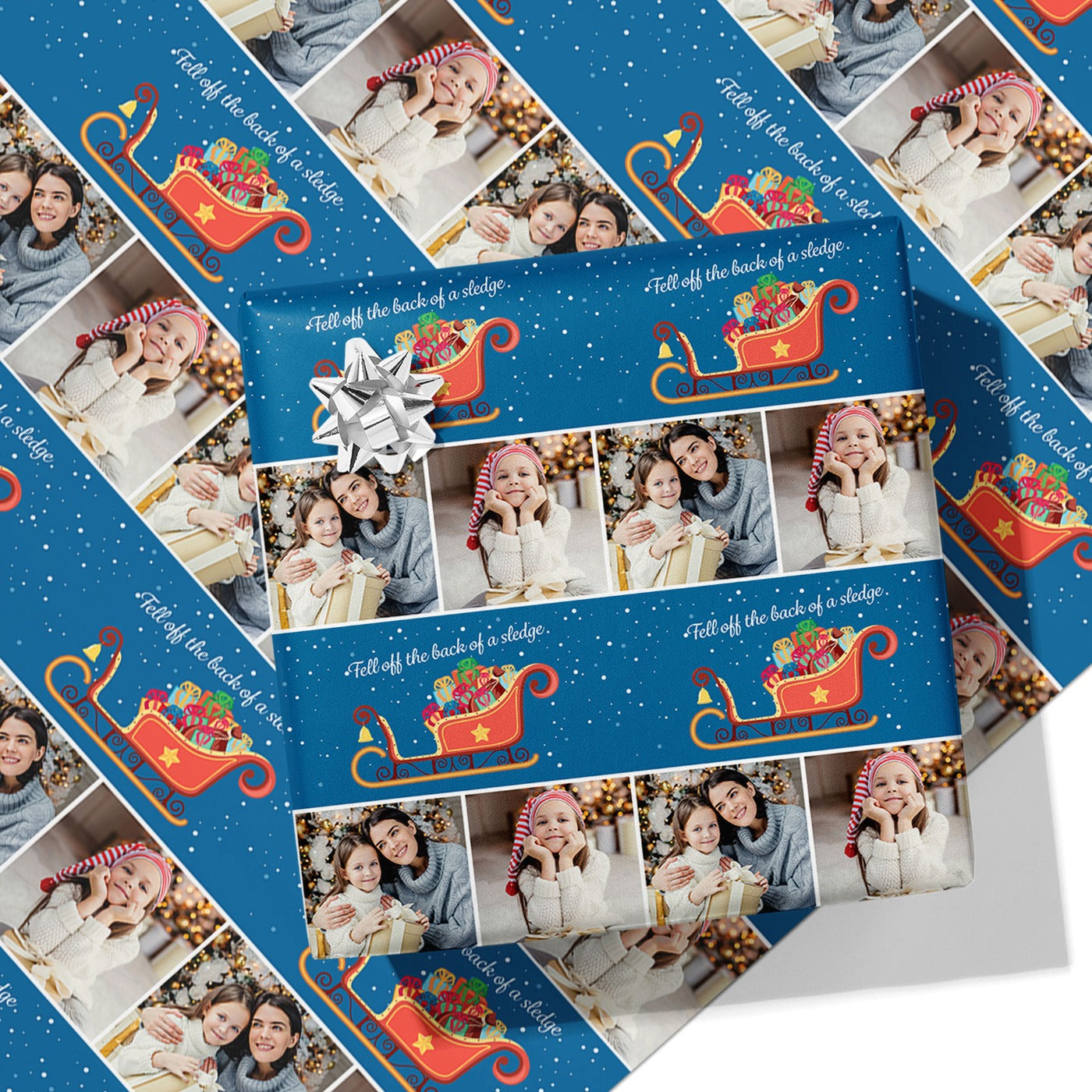 Christmas Sledge Photo Wrapping Paper