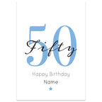 50th Milestone Birthday Card