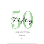 50th Milestone Birthday Card