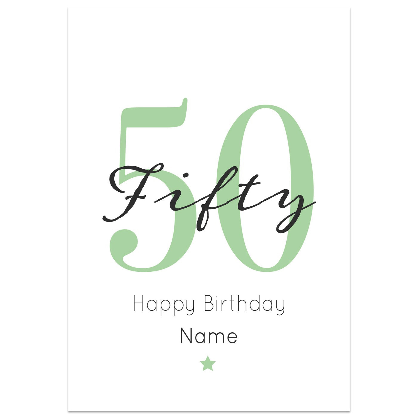 50th Milestone Birthday Card