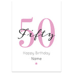 50th Milestone Birthday Card