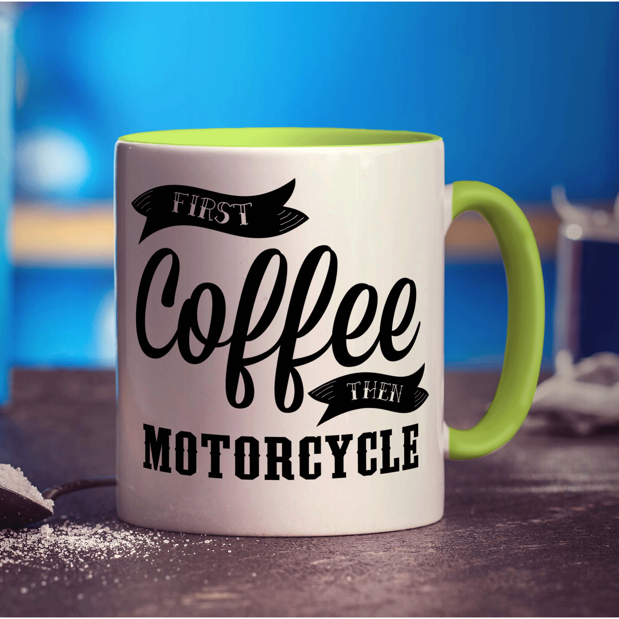 First Coffee Then Motorcycle Mug
