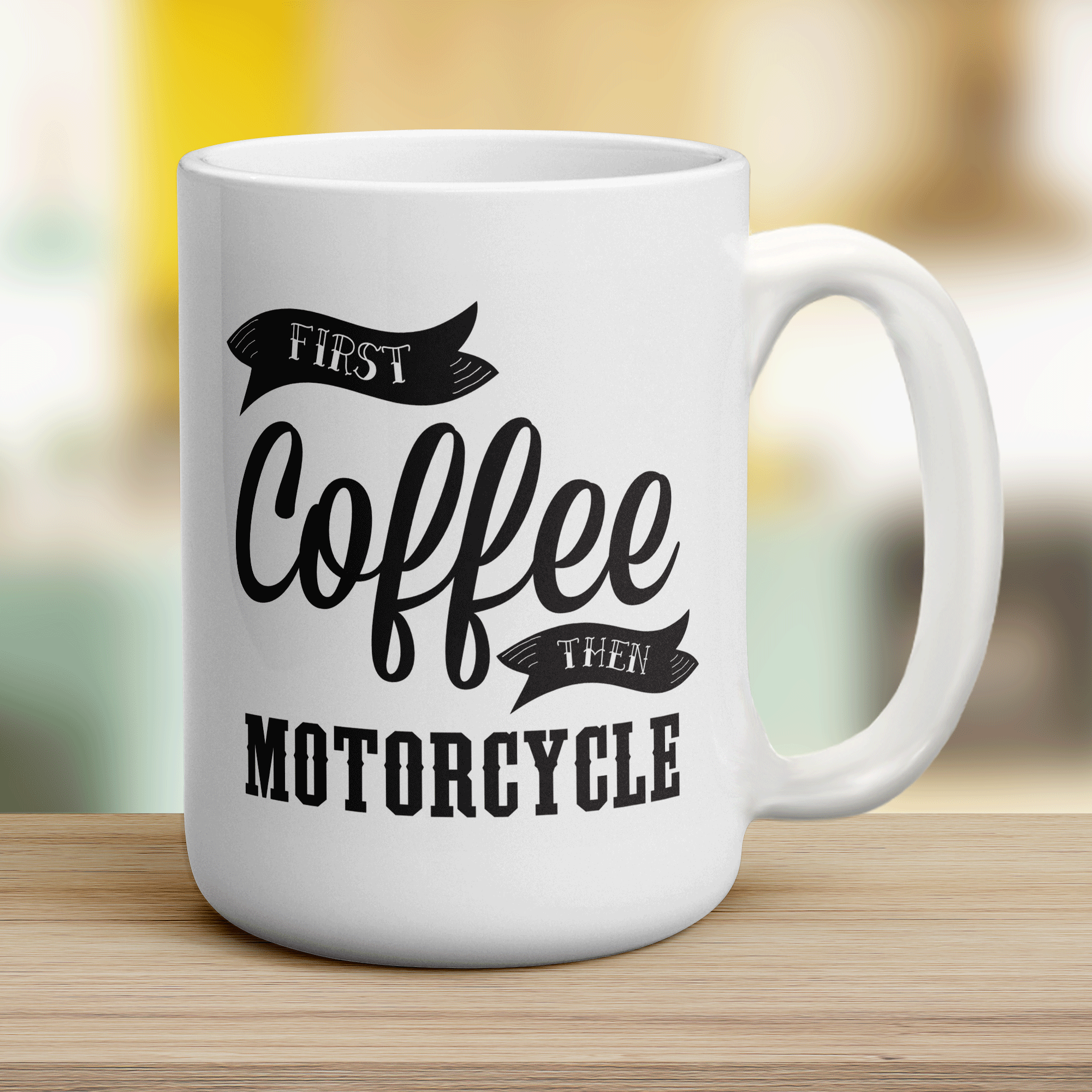 First Coffee Then Motorcycle Mug