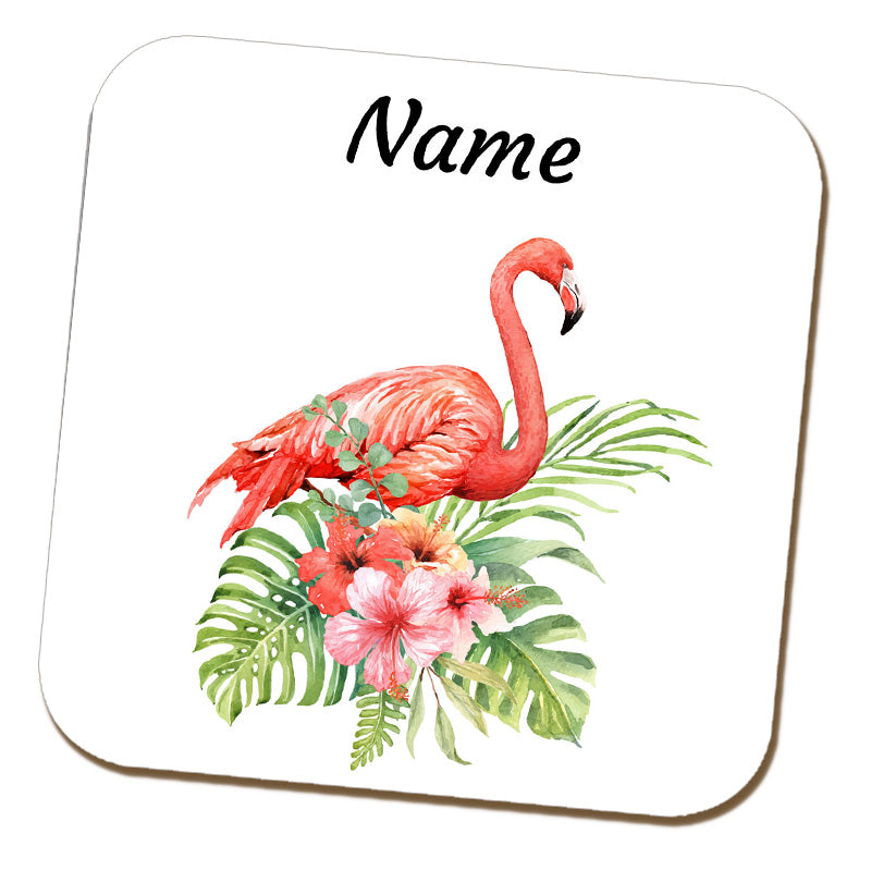 Flamingo Name Coaster