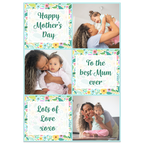 Floral Collage Photo Happy Mother's Day Card