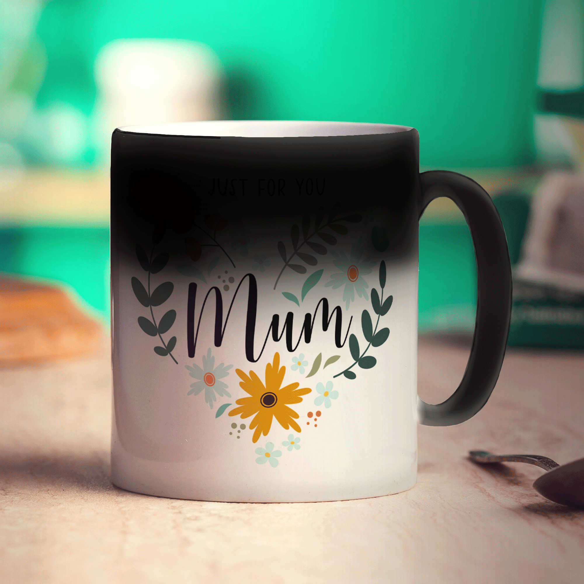 Floral Heart Mum Photo Mug