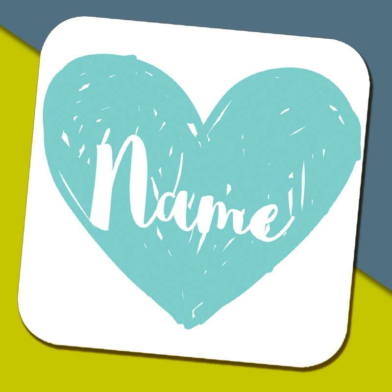 Flower Girl Heart Name Coaster