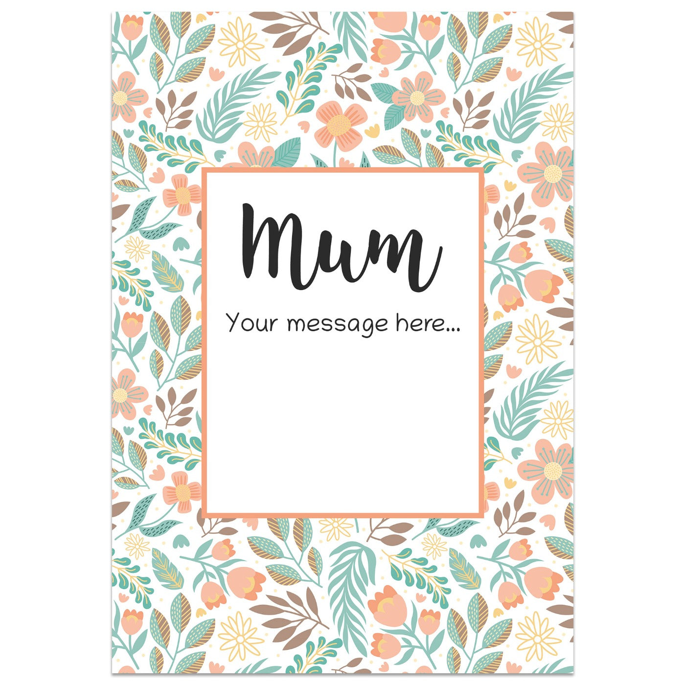 Mum Flower Message Card