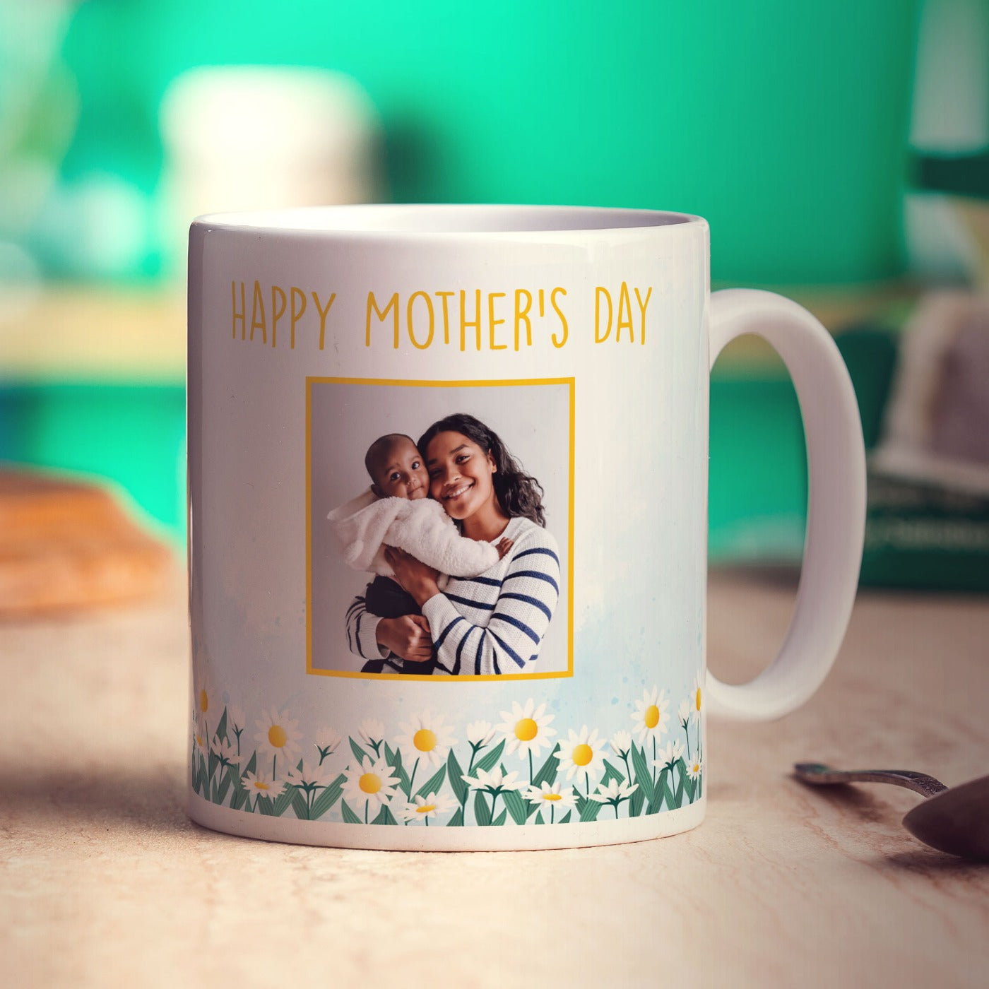 Mother's Day Flower Photo Mug