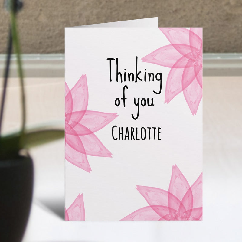 Flowery Thinking Of You Card
