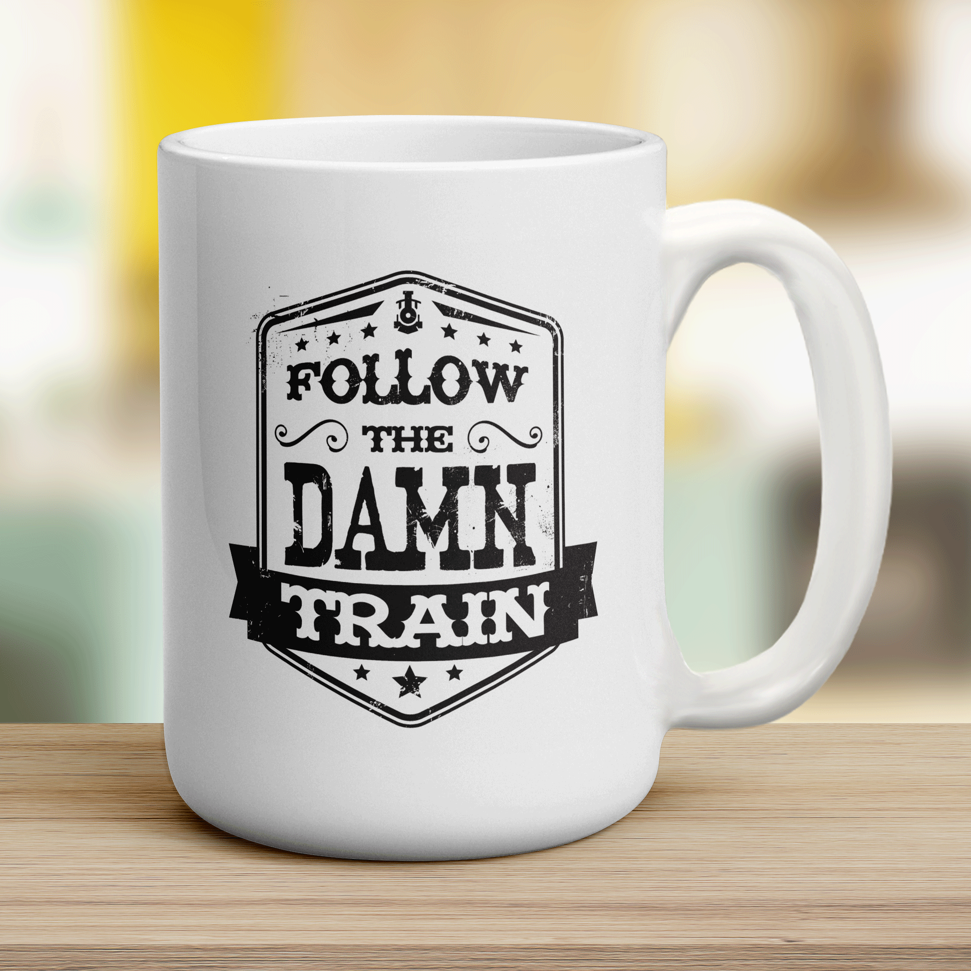 Follow The Damn Train Mug